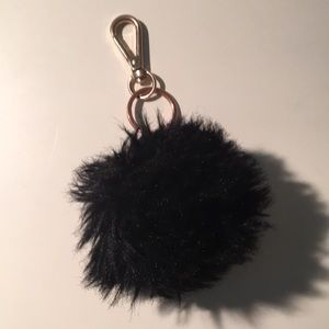 Black PomPom Keychain